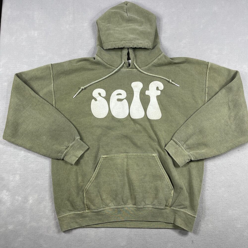 Sisters and Seekers Self Hoodie Womens Size S/M Green Oversize‎ Pull Over